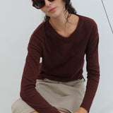 Cozy Long Trendy Burgundy