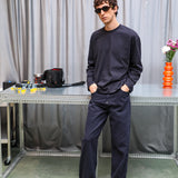 Back Detail Pants Dark Navy