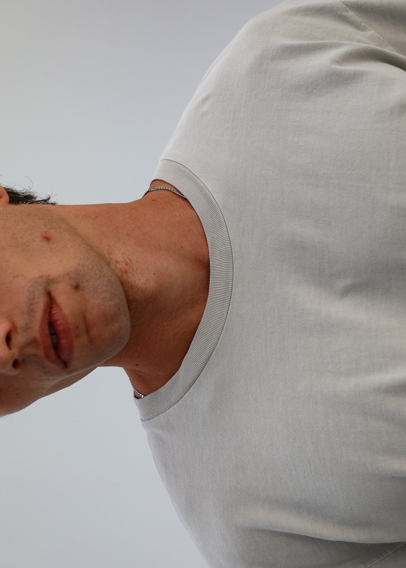 Modern Long Trendy T-Shirt Light Grey