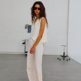 Linen Vest White