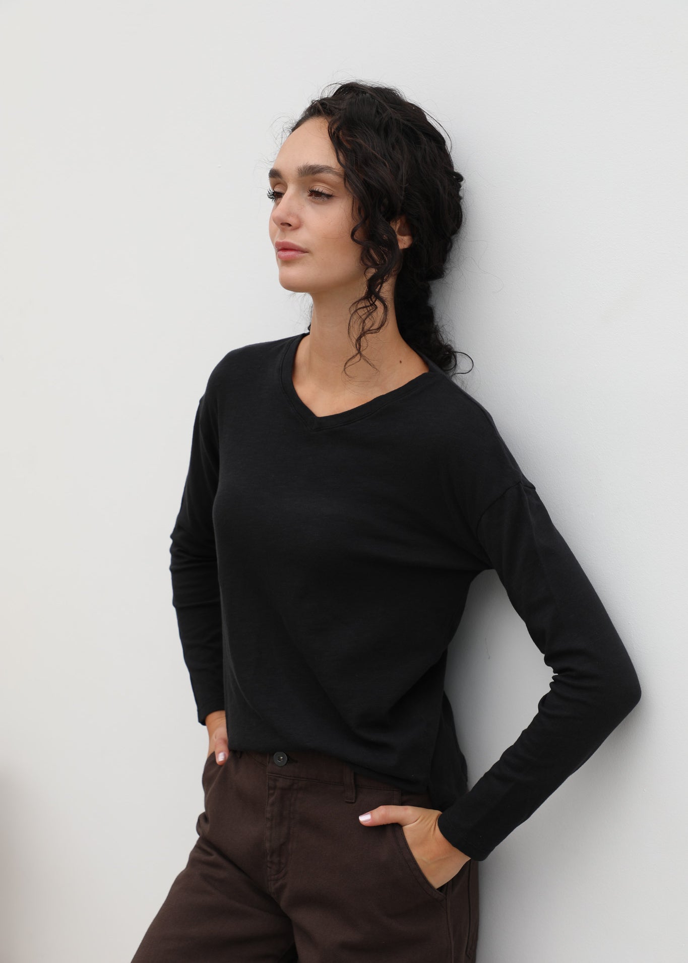 Cozy Long Trendy Black