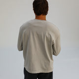 Modern Long Trendy T-Shirt Light Grey