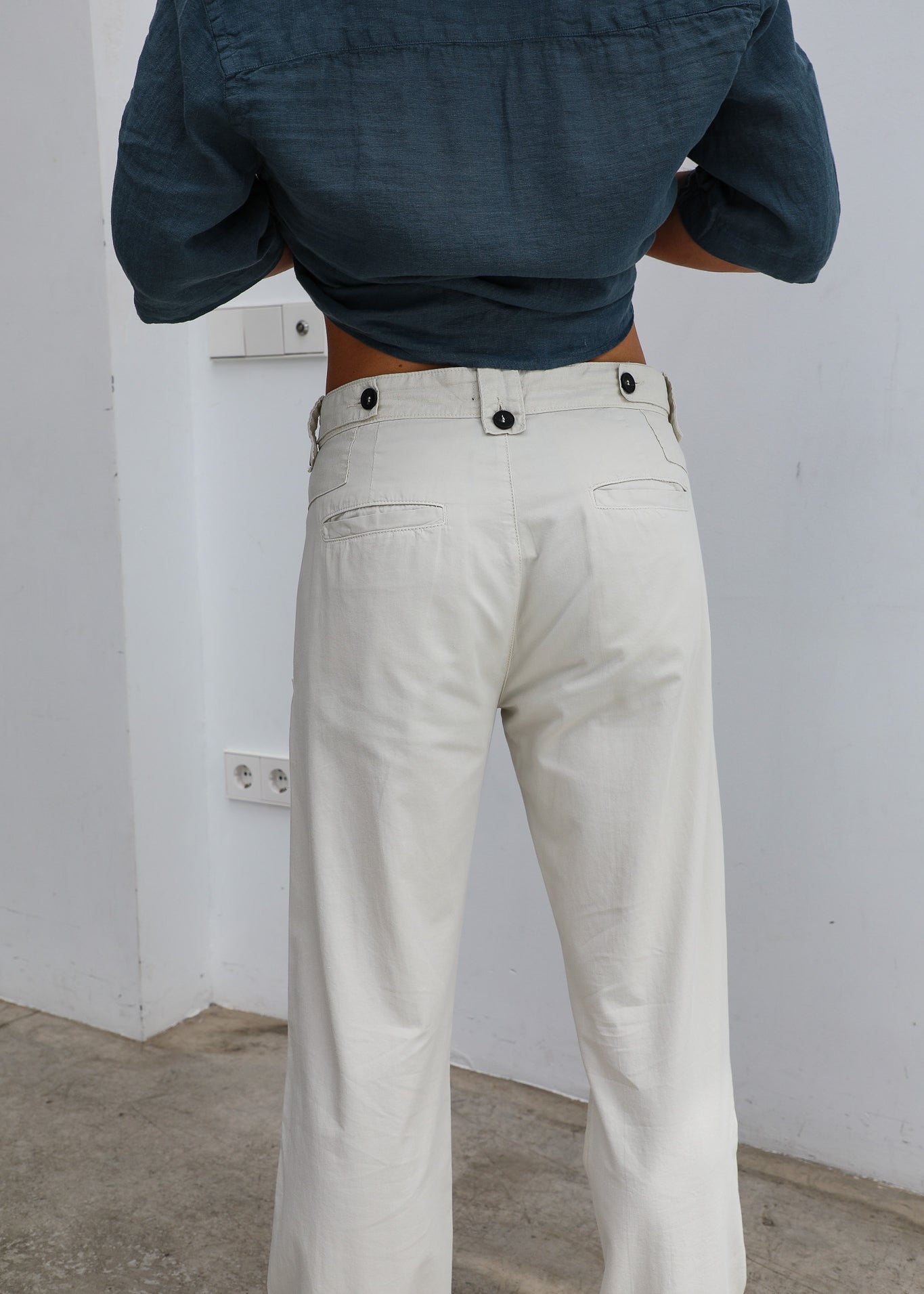 Modern Pleated Linen Pants Natural