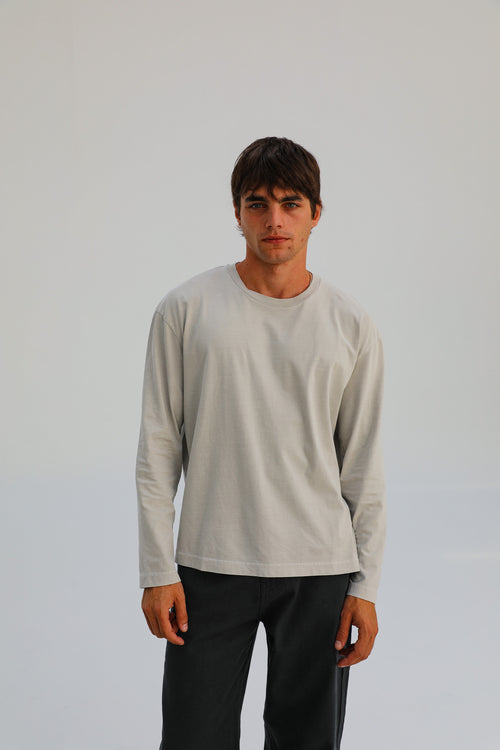 Modern Long Trendy T-Shirt Light Grey
