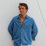 Linen Denim Shirt Blue