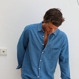Linen Denim Shirt Blue
