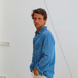 Linen Denim Shirt Blue