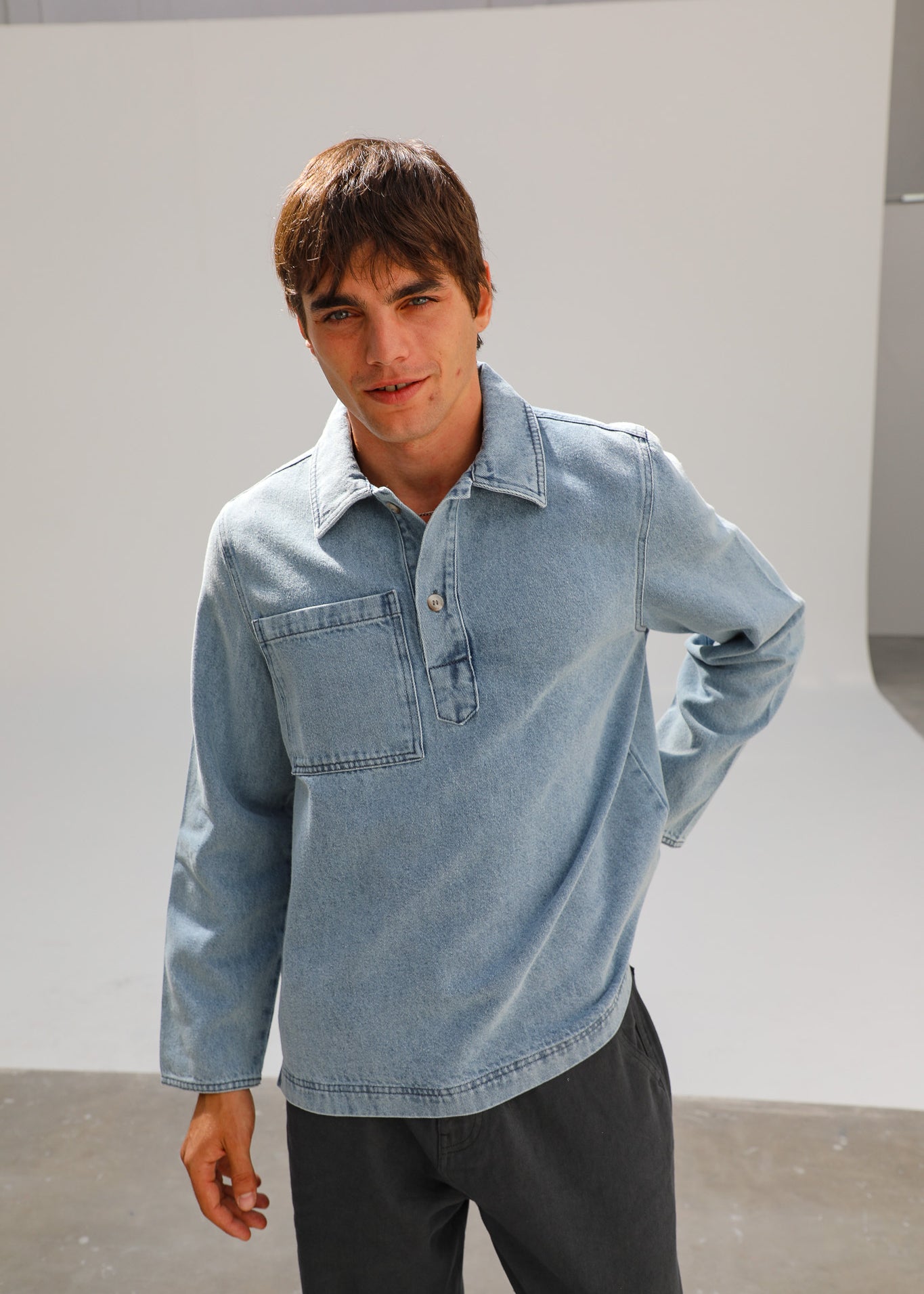 Cool Denim Polo Light Blue