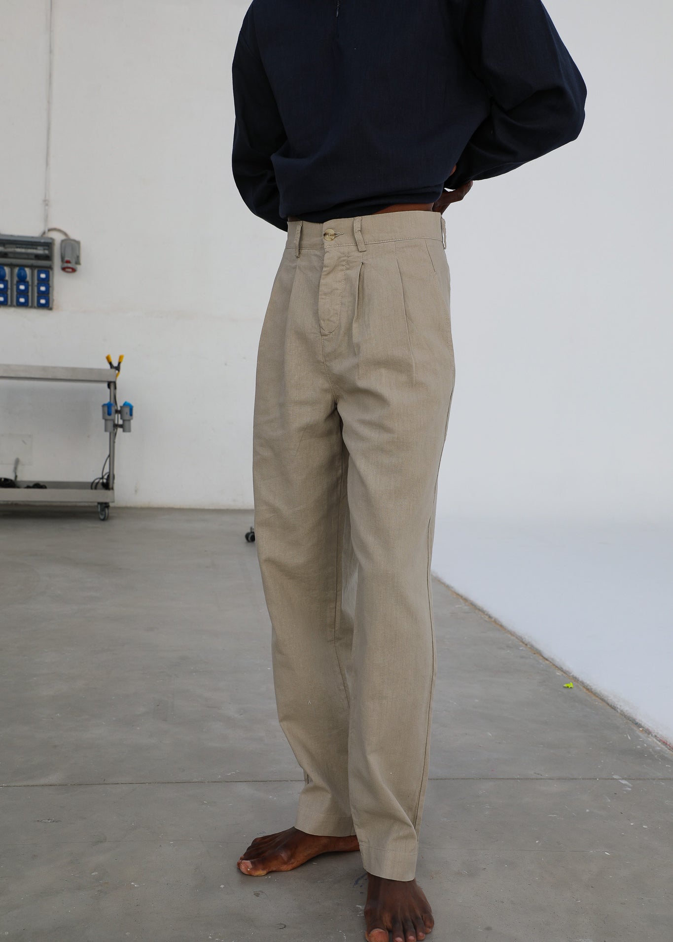 Retro Comfy Linen Pants Grey
