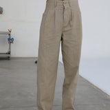 Retro Comfy Linen Pants Grey