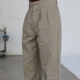 Retro Comfy Linen Pants Grey