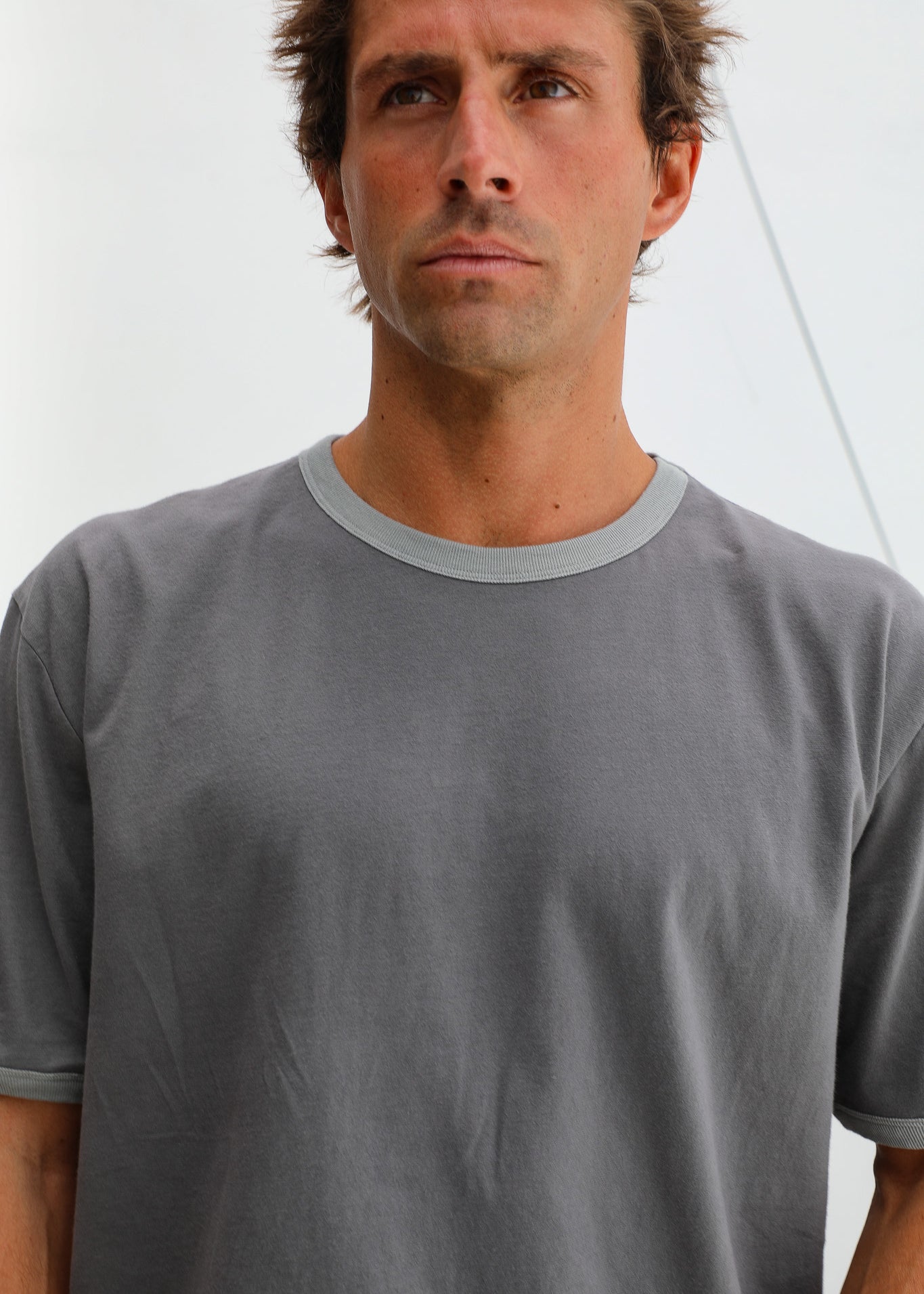 Double Tone Trendy T-Shirt Grey