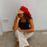 Linen Cap Red