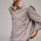 Modern Stripes Shirt Brown