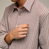 Modern Stripes Shirt Brown