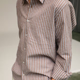 Modern Stripes Shirt Brown