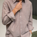 Modern Stripes Shirt Brown