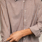 Modern Stripes Shirt Brown