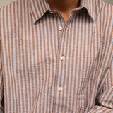 Modern Stripes Shirt Brown