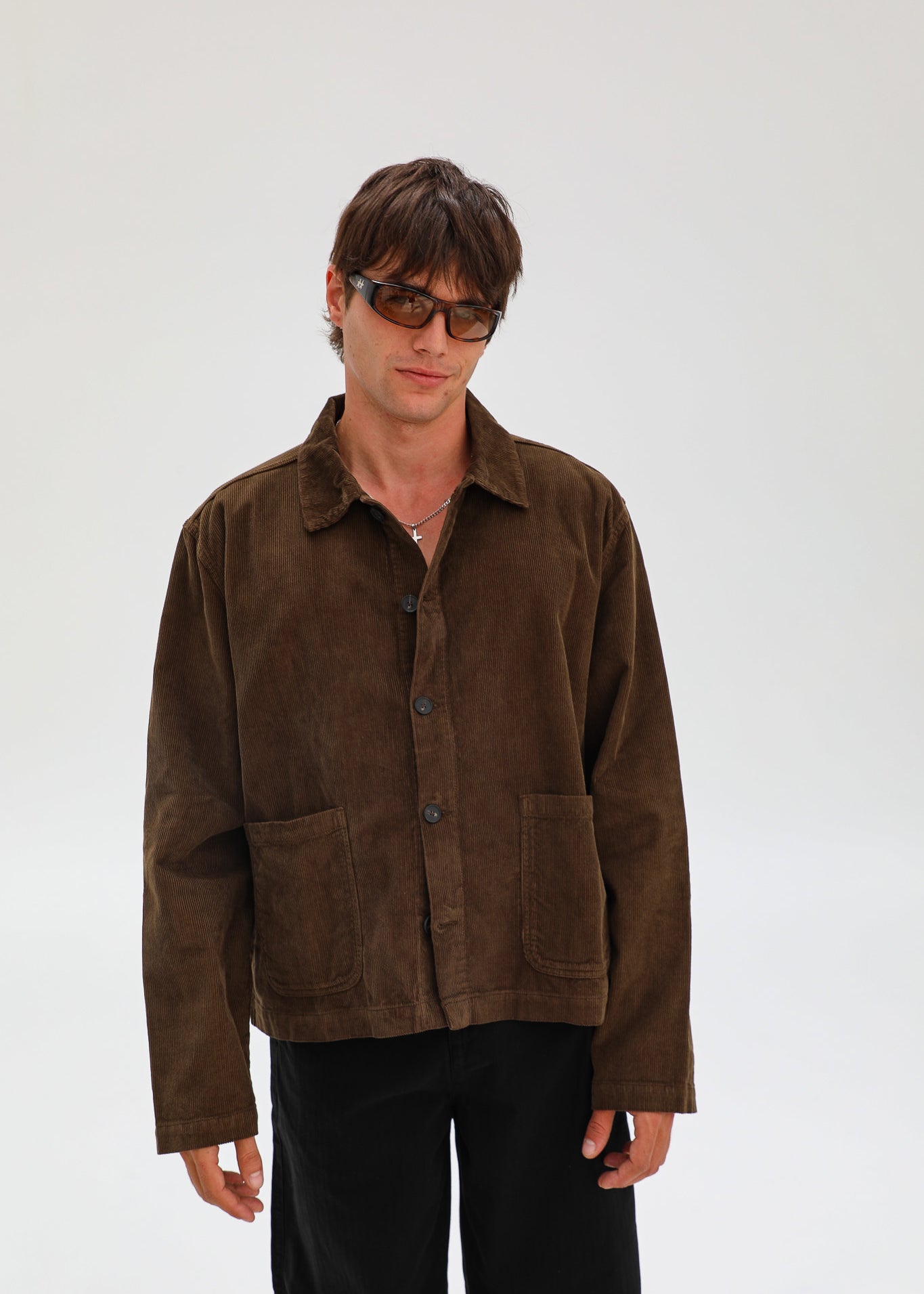 Corduroy Modern Jacket Brown