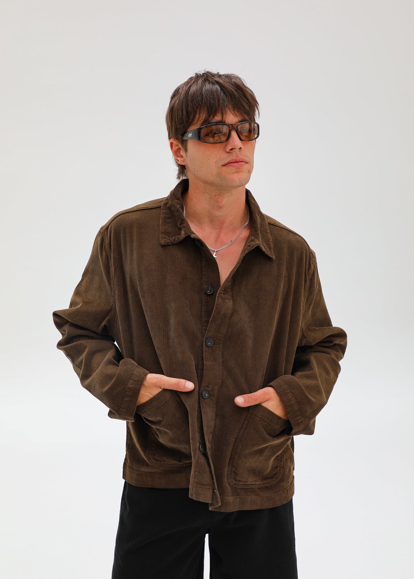 Corduroy Modern Jacket Brown