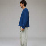 Long Trendy Modern T-Shirt Blue