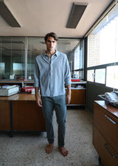 Piqué Shirt Light Blue