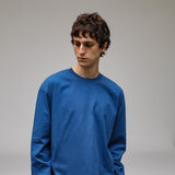 Long Trendy Modern T-Shirt Blue