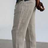 Modern Comfy Linen Pants Light Grey