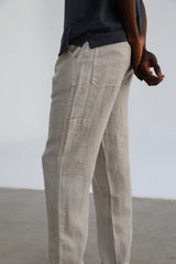 Modern Comfy Linen Pants Light Grey