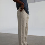 Modern Comfy Linen Pants Light Grey