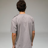 Trendy Side Buttons T-Shirt Light Grey