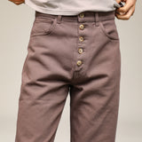 Front Buttons Comfy Pants Taupe