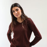 Cozy Long Trendy Burgundy