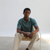 Short Modern Polo Pocket Green