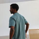 Short Modern Polo Pocket Green