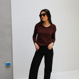 Cozy Long Trendy Burgundy