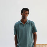 Short Modern Polo Pocket Green