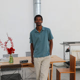 Short Modern Polo Pocket Green