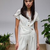 Buttons Romper Natural