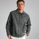Contrast Corduroy Jacket Green & Grey
