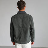 Contrast Corduroy Jacket Green & Grey