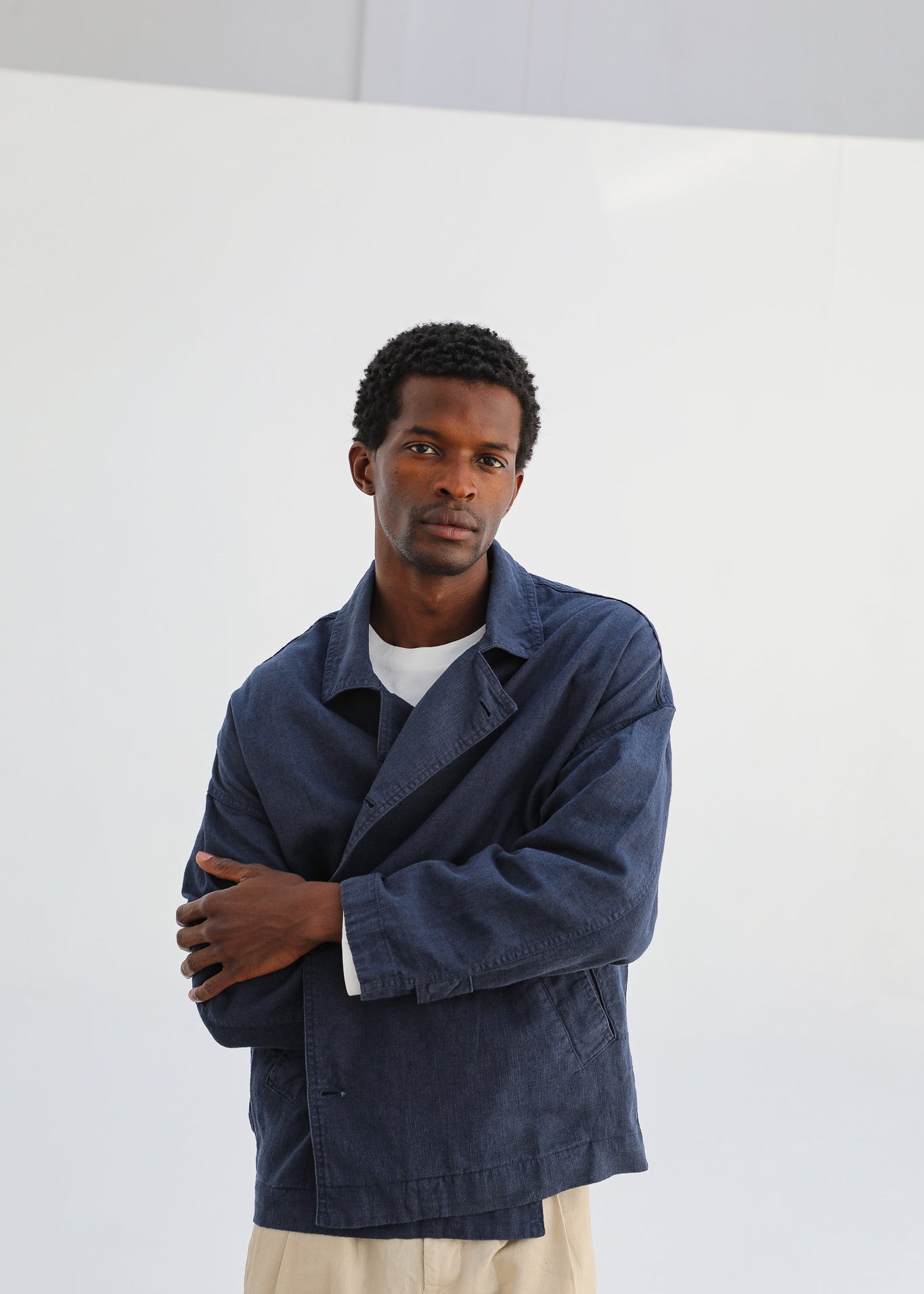 Linen Overshirt Navy
