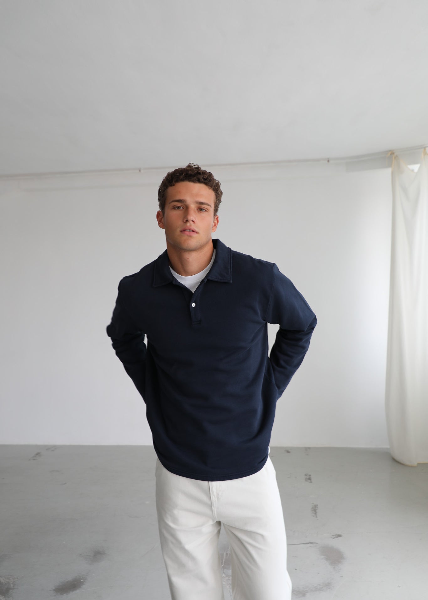 Polo Sweater Dark Navy