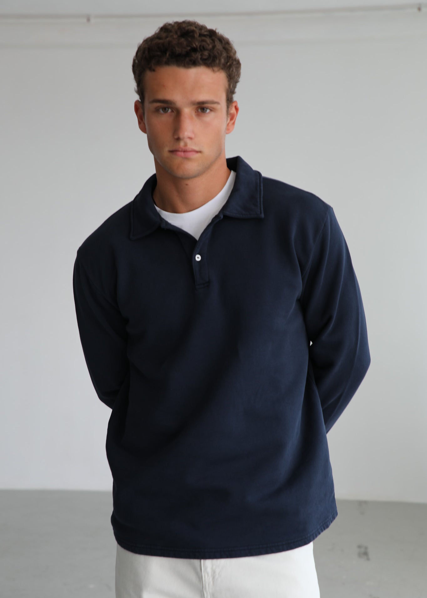 Polo Sweater Dark Navy