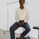 Modern Beige Polo Stripe Detail