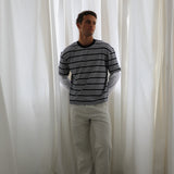 Stripes Contrast Trendy T-Shirt Blue & White