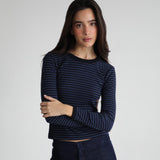 Stripes Long T-Shirt Blue