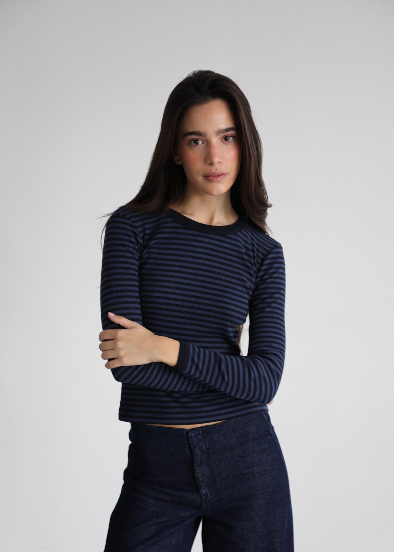 Stripes Long T-Shirt Blue