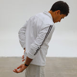 Modern Polo Stripe Detail White & Brown